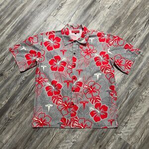 Rare Tesla Exclusive Floral Hawaiian Shirt Men’s M